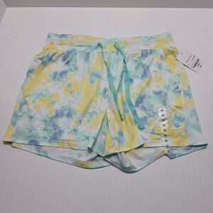 Sleep Chic Womens XS Multi Tie Dye Blue Yellow Pajama Sleep Shorts NEW NWT